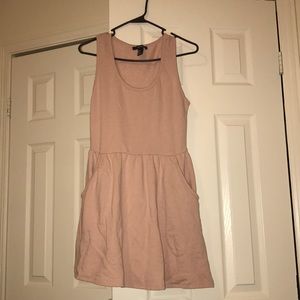 super soft, short pink dress w/pockets